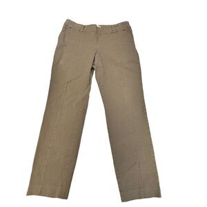 Sundance The Most Fabulous Ankle Pant Women's 12 Brown Mid Rise Trouser Side Zip